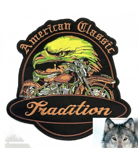 Patch Ecusson American Classic Aigle Moto Tradition